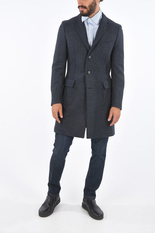 CC COLLECTION Cappotto Sfoderato in Lana Vergine Pied-de Poule