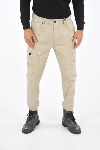 Elastic Waist Band Logo Printed Pants 