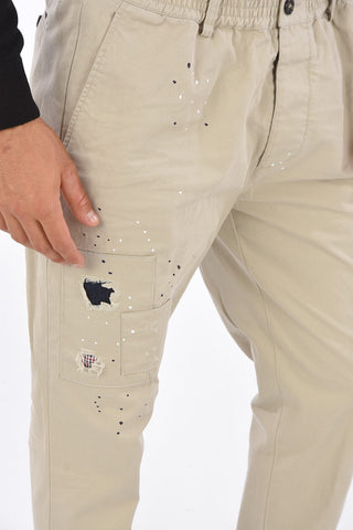 Elastic Waist Band Logo Printed Pants 