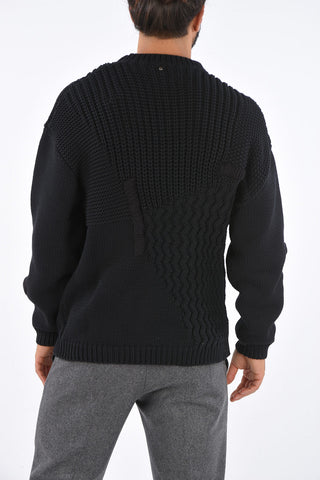 Crochet Cotton PRISMA Crew-Neck Sweater