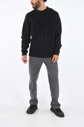 Crochet Cotton PRISMA Crew-Neck Sweater