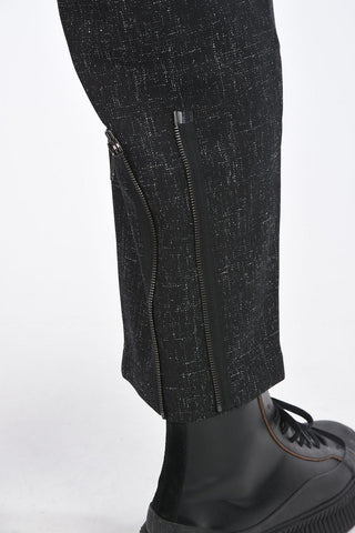 Virgin Wool Ankle Zipped Cropped Pants