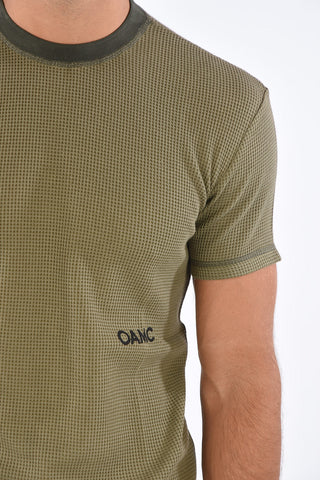 T-Shirt Girocollo WAFFLE con Stampa Logo