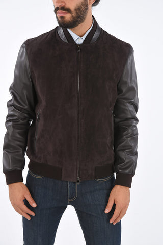 ID Giubbotto MET in Suede con Maniche in Nappa