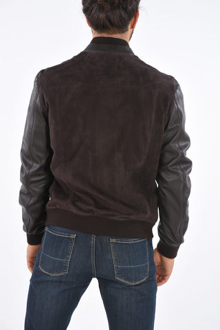 ID Giubbotto MET in Suede con Maniche in Nappa