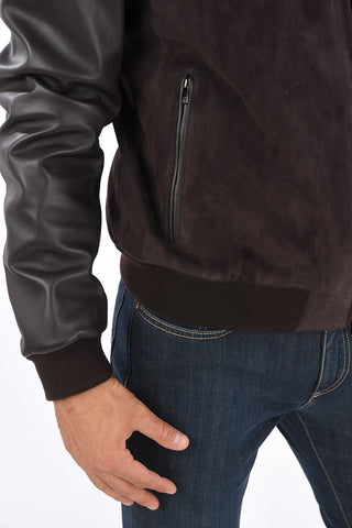 ID Giubbotto MET in Suede con Maniche in Nappa