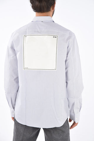 Pinstripe YOU ARE HERE Oversized Shirt