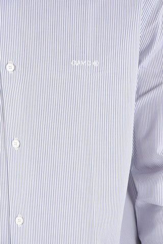 Pinstripe YOU ARE HERE Oversized Shirt