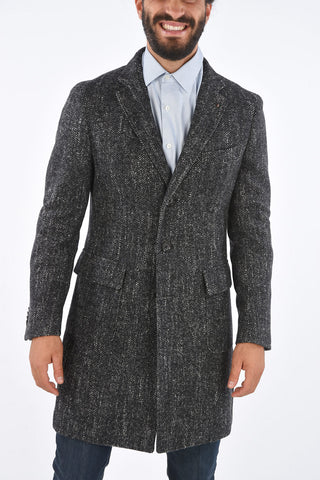 CC COLLECTION Cappotto in Lana Vergine Mèlange con Tasca Interna 