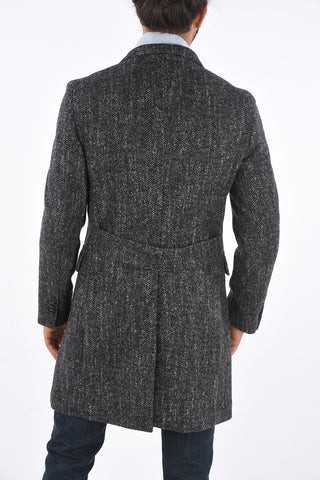CC COLLECTION Cappotto in Lana Vergine Mèlange con Tasca Interna 