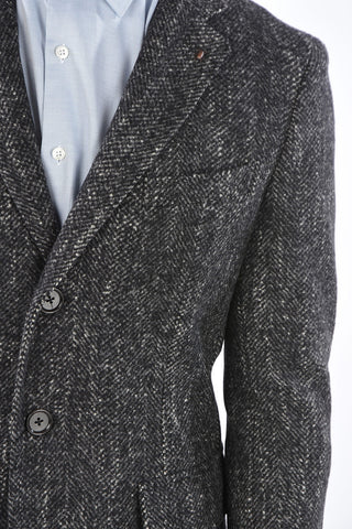 CC COLLECTION Cappotto in Lana Vergine Mèlange con Tasca Interna 