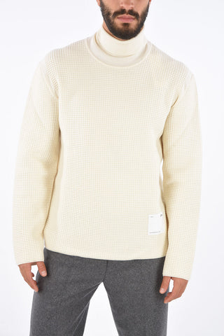 Wool Turtle-Neck Fisherman Sweater