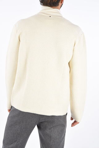 Wool Turtle-Neck Fisherman Sweater