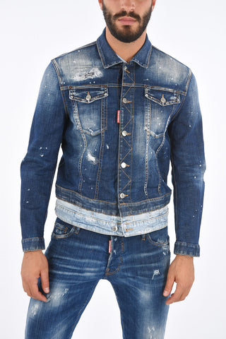 Distressed Denim MINI Jacket