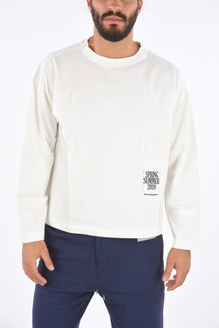 Drawstring Hem DRAWCORD Long Sleeve T-Shirt
