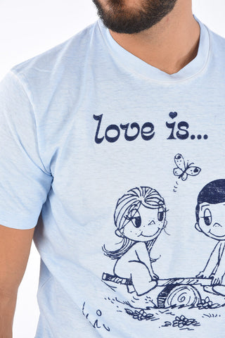 Cotton COOL FIT LOVE IS.. Crew-Neck T-Shirt