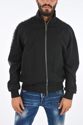 Stretch Virgin Wool Sleeve Logo Band Jacket
