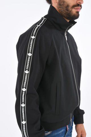 Stretch Virgin Wool Sleeve Logo Band Jacket