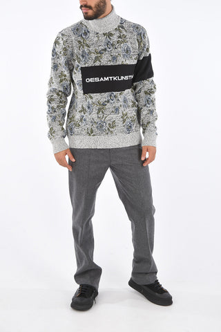 Melange Cotton WALLPAPER Turtle-Neck Sweater