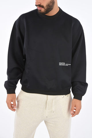 Contrast Trim EXIT Crew-Neck Sweatshirt