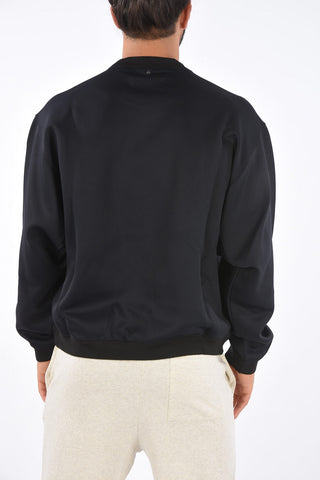 Contrast Trim EXIT Crew-Neck Sweatshirt