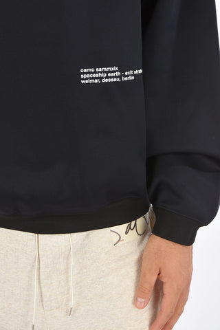 Contrast Trim EXIT Crew-Neck Sweatshirt