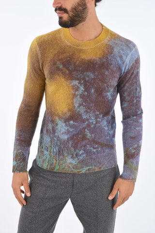 Crew-Neck ACID Fuzzy Sweater