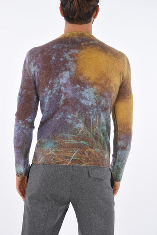Crew-Neck ACID Fuzzy Sweater