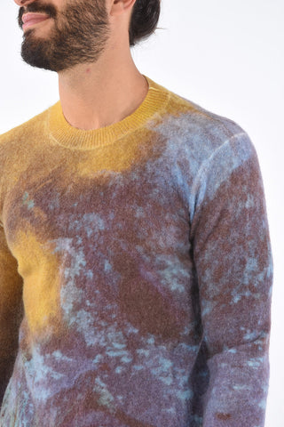 Crew-Neck ACID Fuzzy Sweater