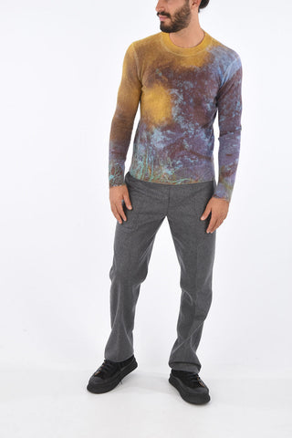 Crew-Neck ACID Fuzzy Sweater