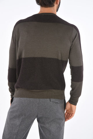Maglia Girocollo BLOCK TEXTURE in Lana e Cashmere 