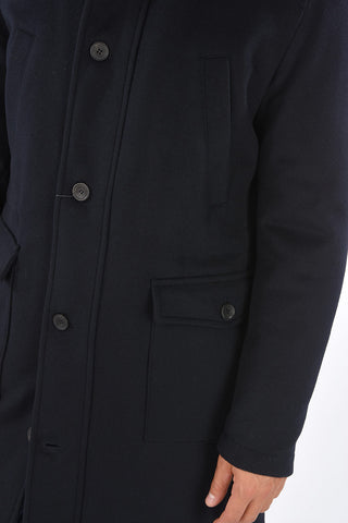 CC COLLECTION O.WEAR Cappotto Hoodie Trapuntato con Chest Piece Removibile