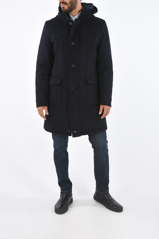 CC COLLECTION O.WEAR Cappotto Hoodie Trapuntato con Chest Piece Removibile