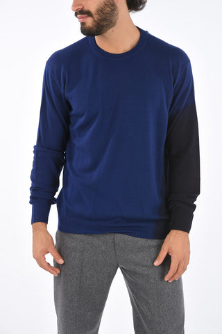 Devoré Wool Crew-Neck Sweater