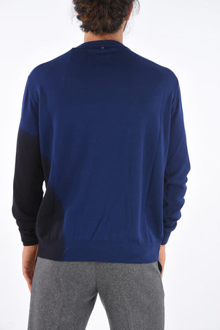Devoré Wool Crew-Neck Sweater