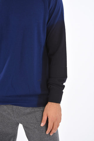 Devoré Wool Crew-Neck Sweater