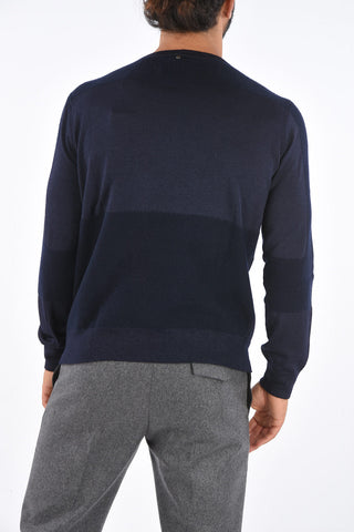 Maglia Girocollo BLOCK TEXTURE in Lana e Cashmere 