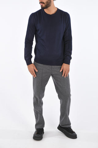 Maglia Girocollo BLOCK TEXTURE in Lana e Cashmere 