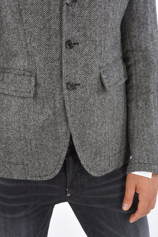 Wool Blazer with Notch Lapel