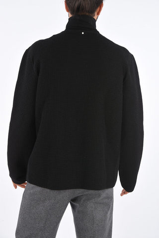 Maglia Fisherman a Collo Alto in Lana 