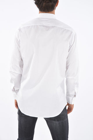 Logo Printed Patch Pocket Button Down Jacket