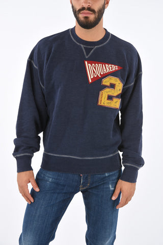 Crew-Neck Sweater with Patches