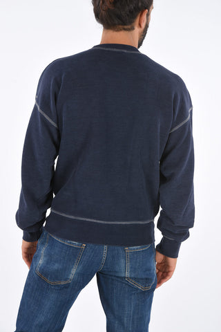 Crew-Neck Sweater with Patches