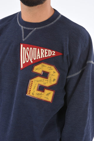 Crew-Neck Sweater with Patches