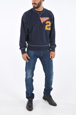 Crew-Neck Sweater with Patches
