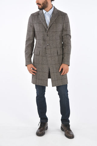 CC COLLECTION Cappotto in Lana Vergine District Check