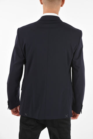 CC COLLECTION virgin wool RIGHT side vents 2-button blazer drop 7R