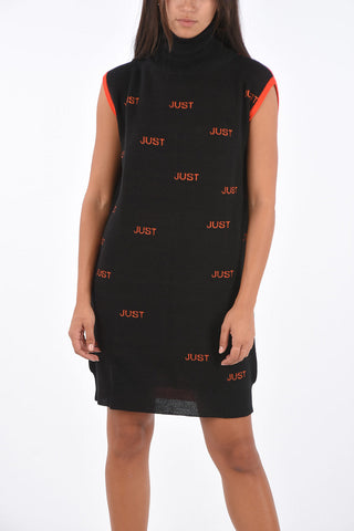 Knitted Turtleneck Mini Dress