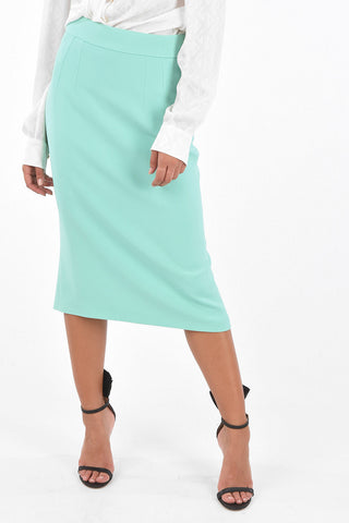 Back Losure Midi Cady Skirt