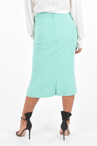 Back Losure Midi Cady Skirt